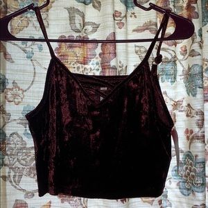 Velvet crop top